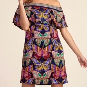 TRINA TURK Welton Butterfly Off-the-Shoulder Dress Size‎ M